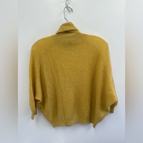 Brunello Cucinelli Mustard Yellow Mohair Blend Knit Sweater Turtleneck Size S - Picture 10 of 11